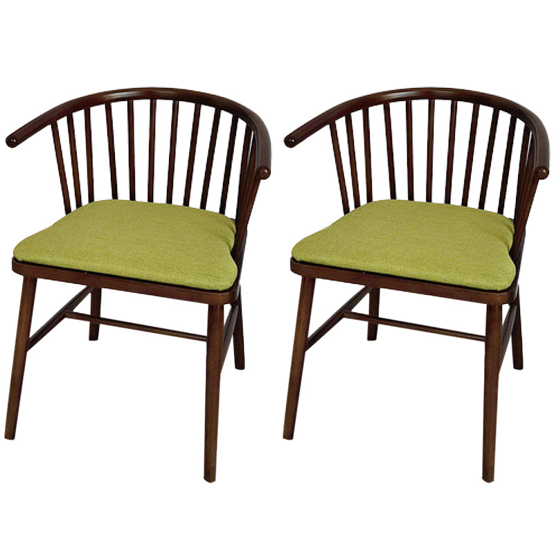 Modern Wood Dining Chair Slat Back Side Chair in Matte Finish for Home