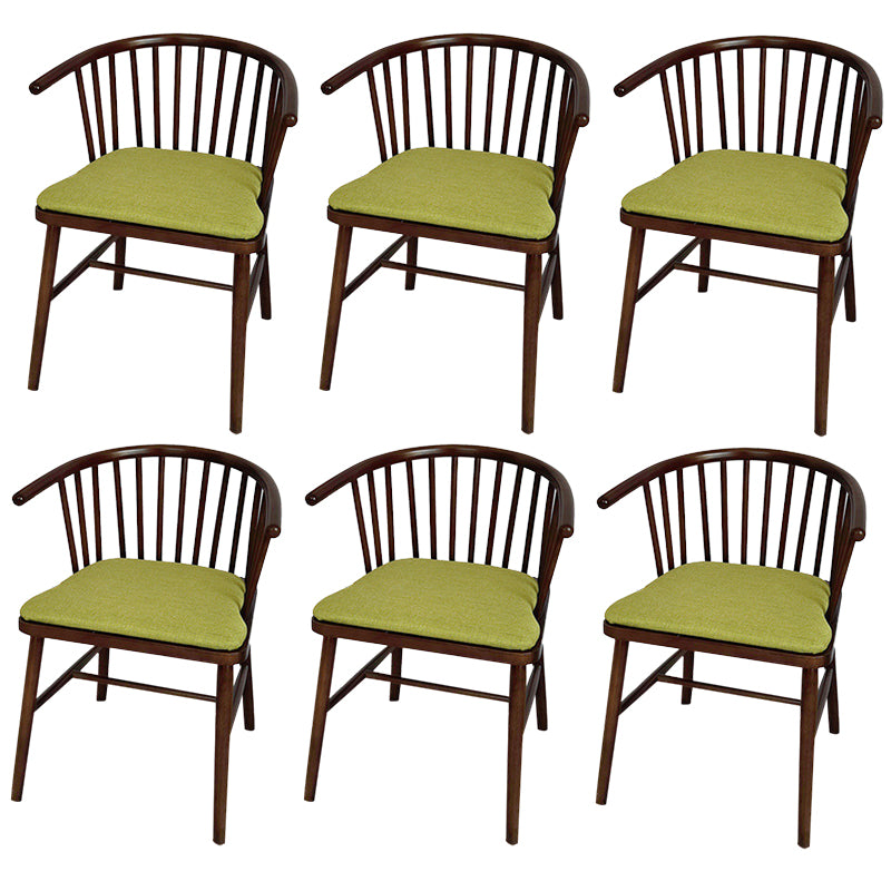 Modern Wood Dining Chair Slat Back Side Chair in Matte Finish for Home