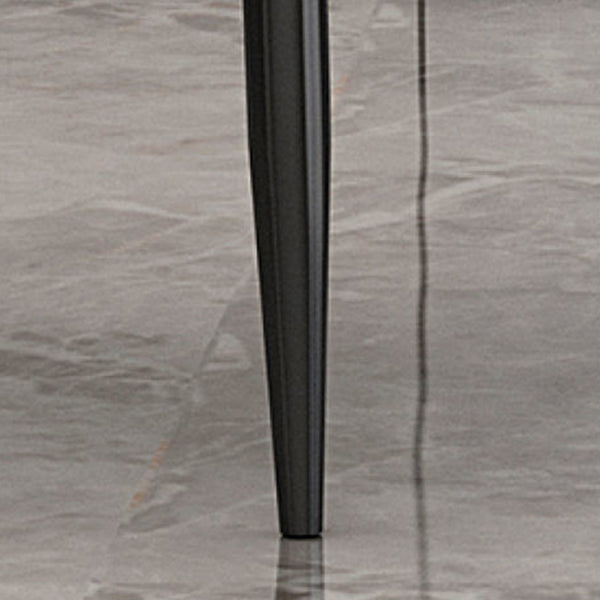 Contemporary Linen Dining Chair Open Back Dining Side Furniture in Matte Finish for Home