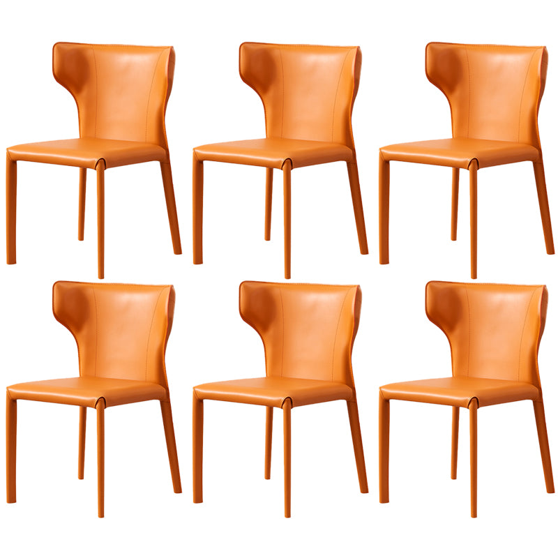Modern Style Leather Dining Side Chair Wingback Side Chair for Restaurant Use