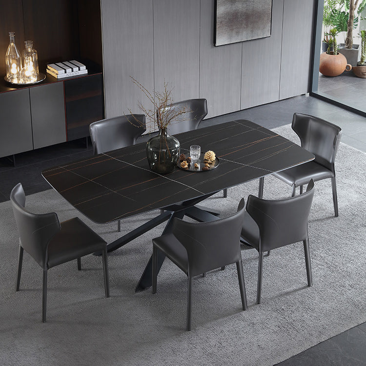 Modern Leather Dining Side Chairs Wingback Side Chair for Restaurant Use