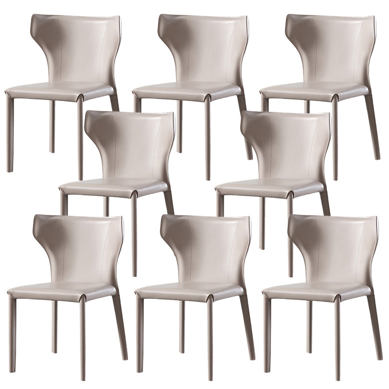 Modern Leather Dining Side Chairs Wingback Side Chair for Restaurant Use