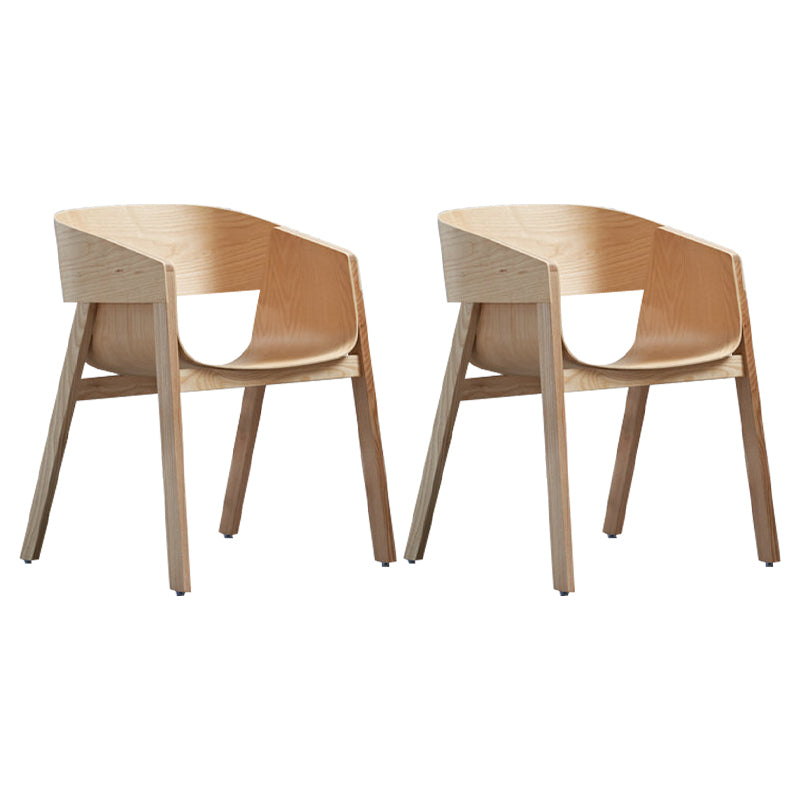 Traditional Wood Dining Arm Chairs Open Back Dining Side Chair