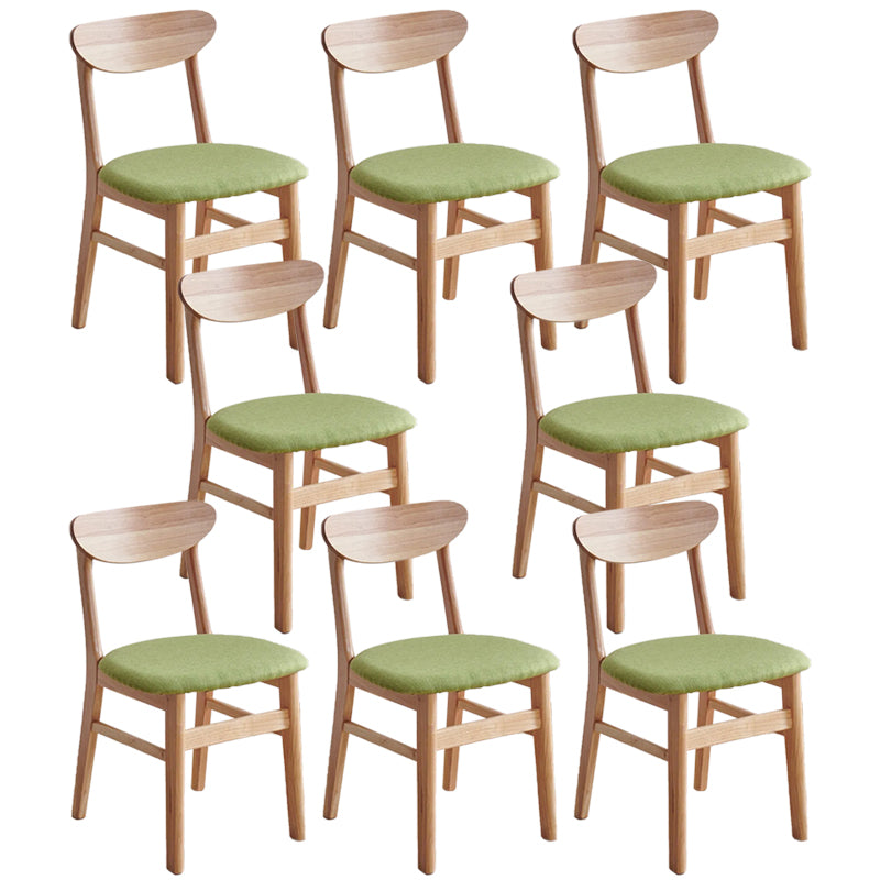 Contemporary Wood Dining Chair Open Back Dining Side Furniture in Matte Finish Indoor