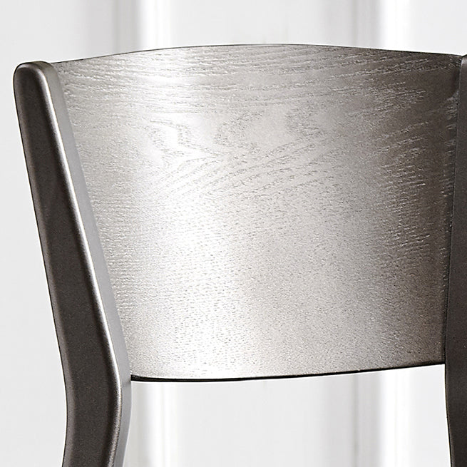 Contemporary Wood Dining Armless Chairs Open Back Dining Side Chair for Restaurant Use