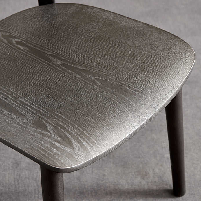 Contemporary Wood Dining Armless Chairs Open Back Dining Side Chair for Restaurant Use