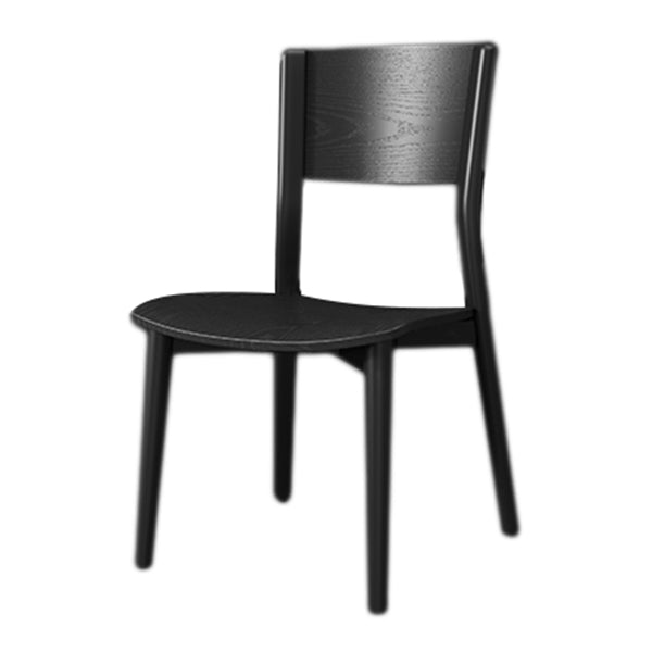 Contemporary Wood Dining Armless Chairs Open Back Dining Side Chair for Restaurant Use