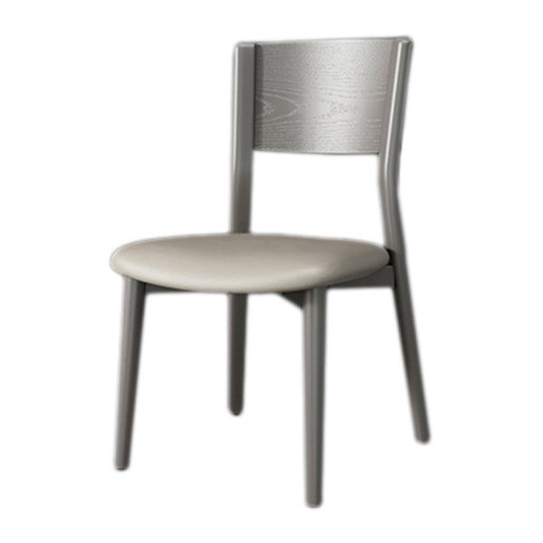 Contemporary Wood Dining Armless Chairs Open Back Dining Side Chair for Restaurant Use