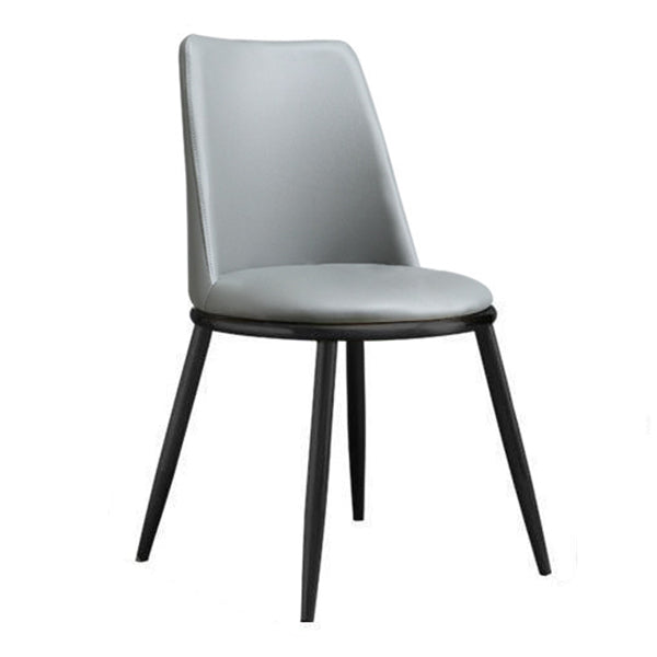 Modern Style Dining Chairs Armless Chair with Metal Legs for Kitchen