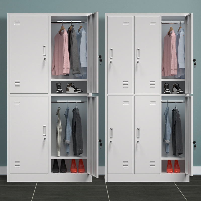 Metal Contemporary Cabinet for Home Grey Steel Storage Cabinet