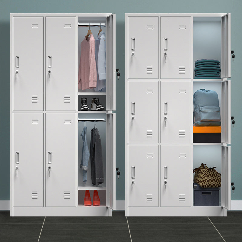 Metal Contemporary Cabinet for Home Grey Steel Storage Cabinet