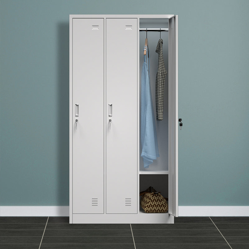 Metal Contemporary Cabinet for Home Grey Steel Storage Cabinet