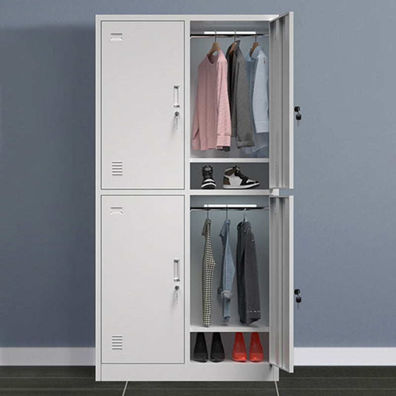 Metal Contemporary Cabinet for Home Grey Steel Storage Cabinet