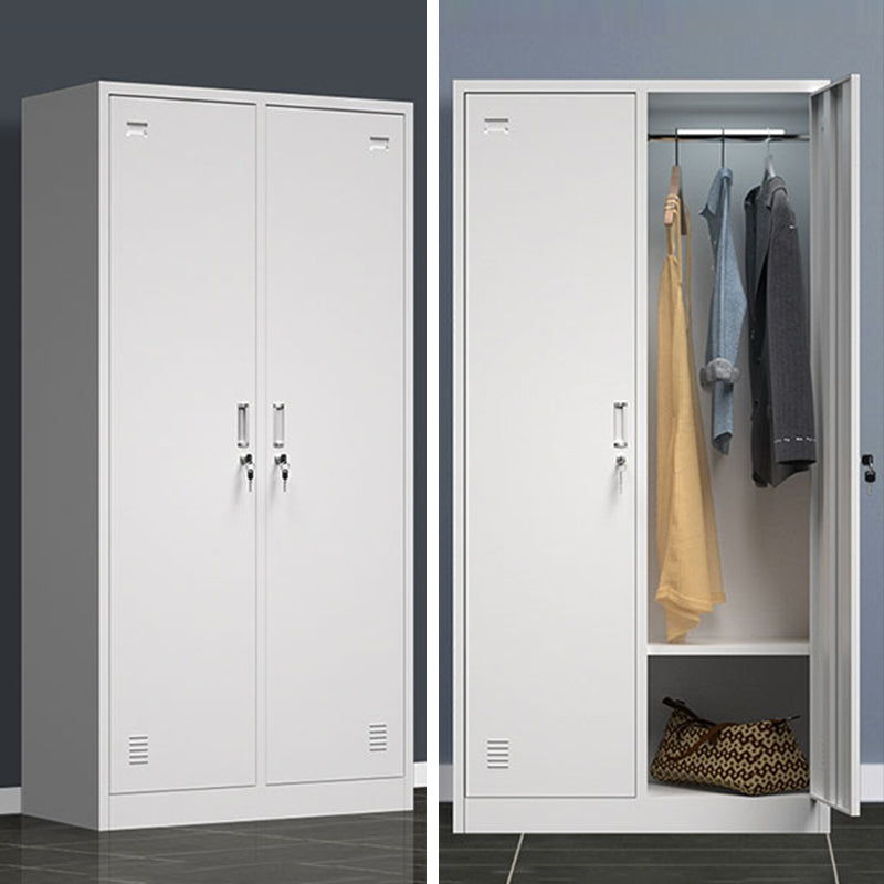 Metal Contemporary Cabinet for Home Grey Steel Storage Cabinet