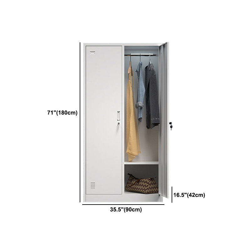 Metal Contemporary Cabinet for Home Grey Steel Storage Cabinet