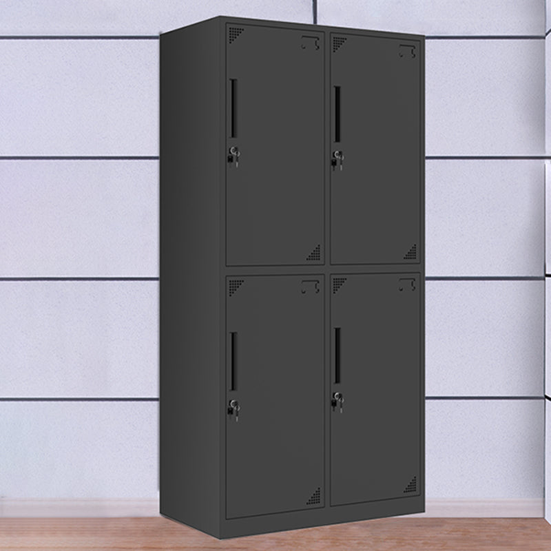 Black Steel Wardrobe Armoire Contemporary Hinged Wardrobe Cabinet