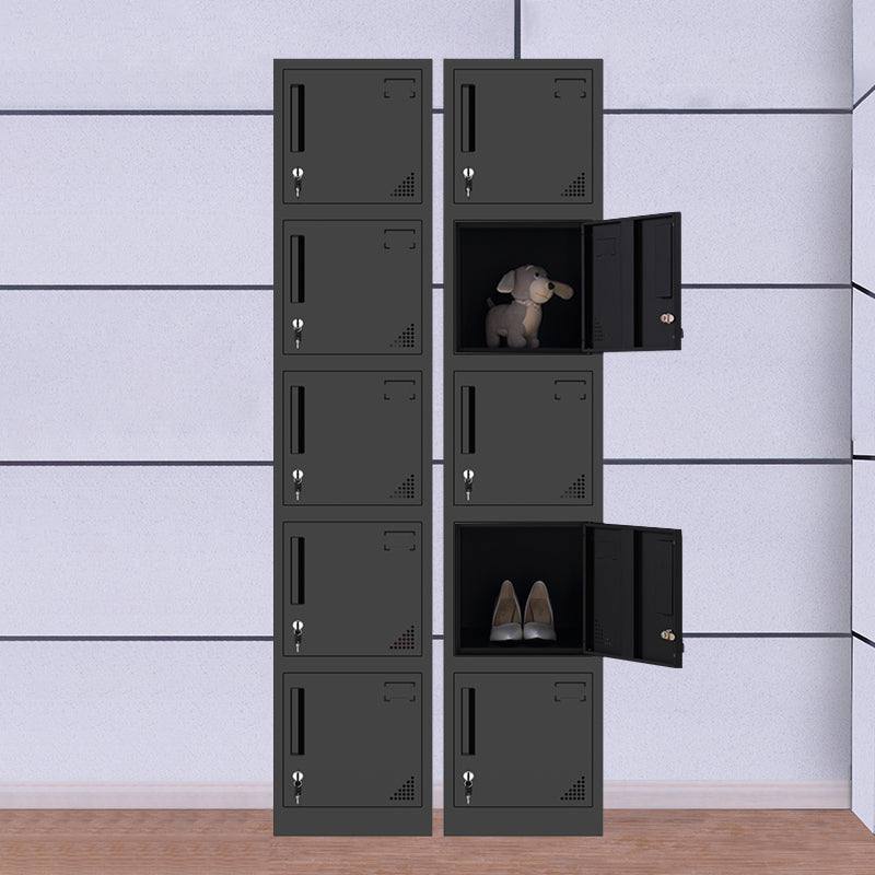 Black Steel Wardrobe Armoire Contemporary Hinged Wardrobe Cabinet