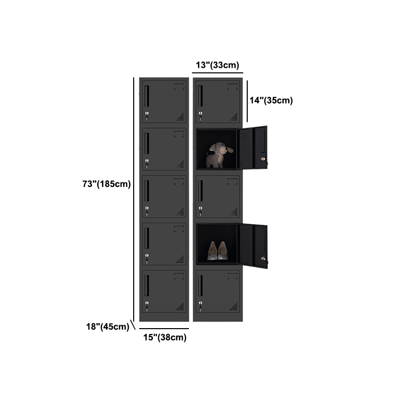 Black Steel Wardrobe Armoire Contemporary Hinged Wardrobe Cabinet