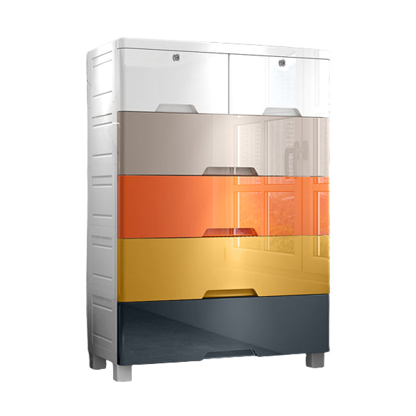 Plastic Storage Cabinet With Drawer Non-Hanging Armoire With Legs