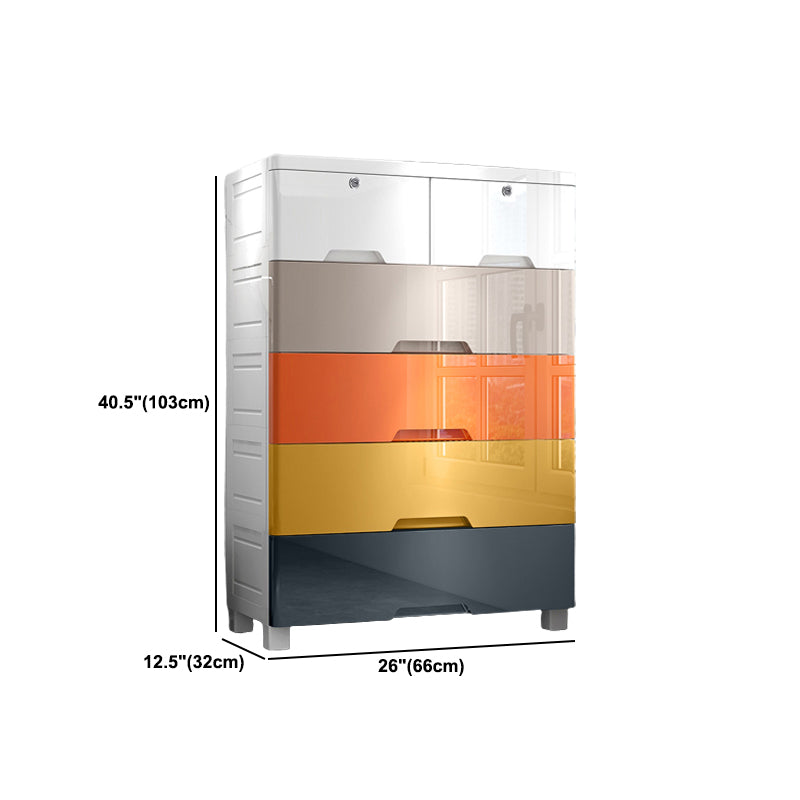 Plastic Storage Cabinet With Drawer Non-Hanging Armoire With Legs