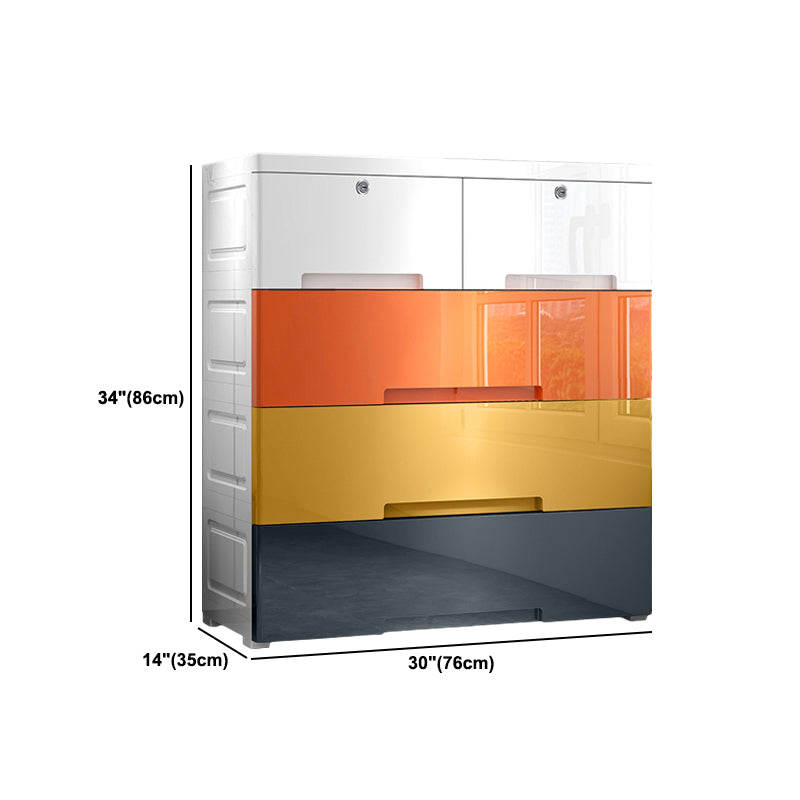 Plastic Storage Cabinet With Drawer Non-Hanging Armoire With Legs