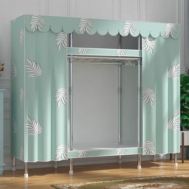 Contemporary Style Wardrobe Metal 1-Door Wardrobe Closet With Legs