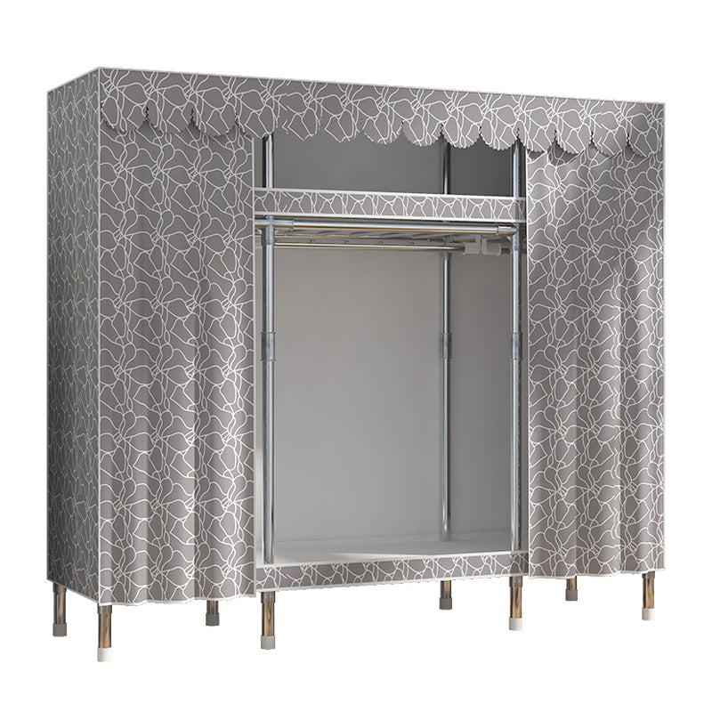 Contemporary Style Wardrobe Metal 1-Door Wardrobe Closet With Legs