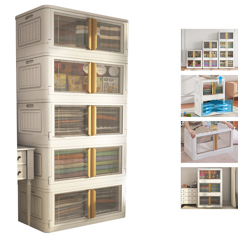 Hinged Storage Cabinet Contemporary Plastic Wardrobe Armoire