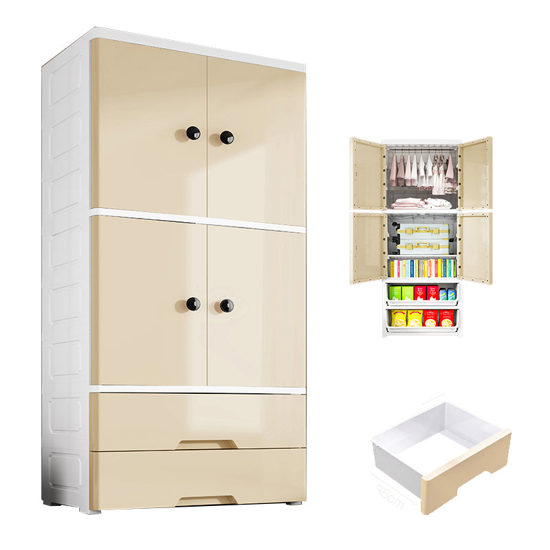 Contemporary Wardrobe Armoire Plastic Wardrobe Closet with Legs