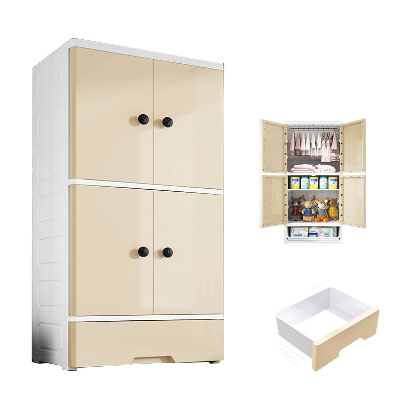 Contemporary Wardrobe Armoire Plastic Wardrobe Closet with Legs