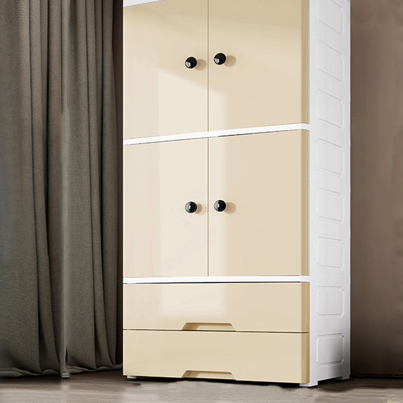 Contemporary Wardrobe Armoire Plastic Wardrobe Closet with Legs