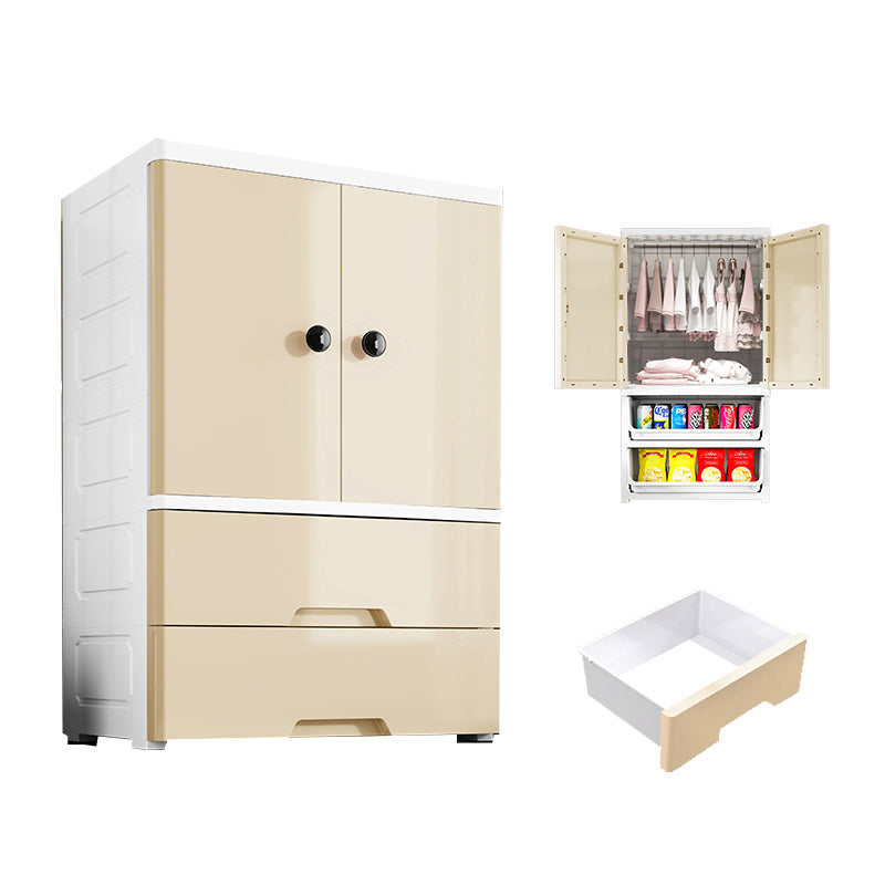 Contemporary Wardrobe Armoire Plastic Wardrobe Closet with Legs