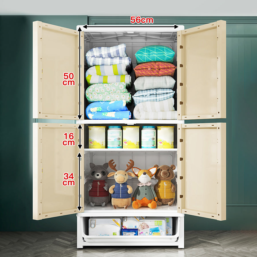 Contemporary Wardrobe Armoire Plastic Wardrobe Closet with Legs