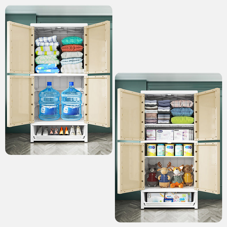 Contemporary Wardrobe Armoire Plastic Wardrobe Closet with Legs