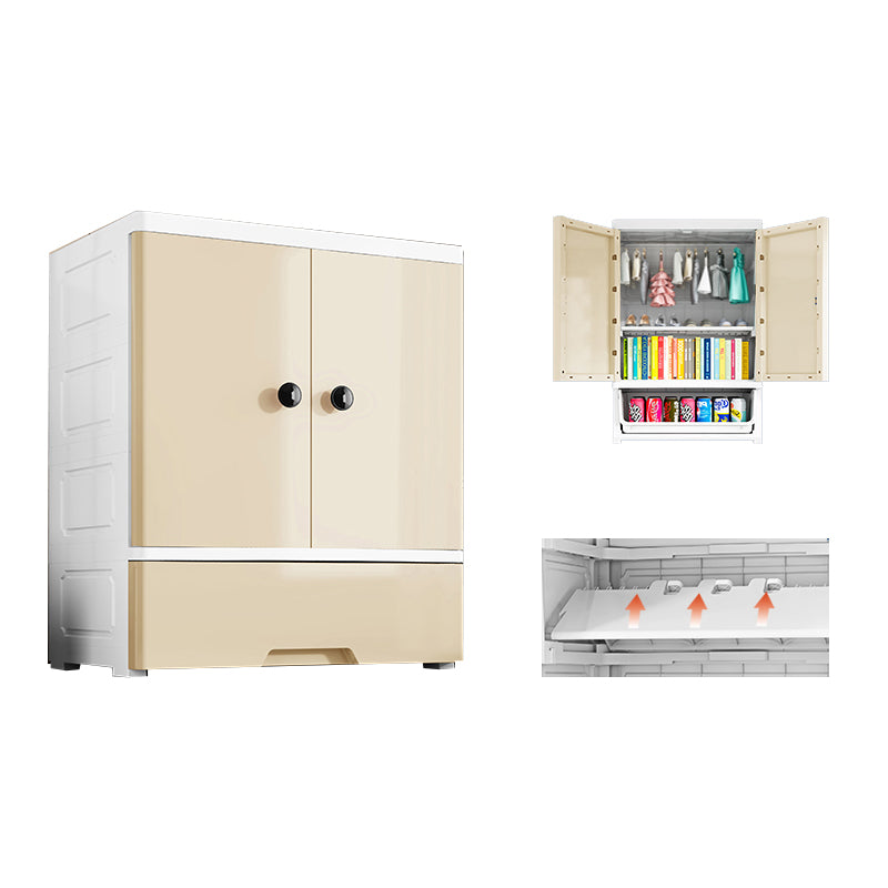 Contemporary Wardrobe Armoire Plastic Wardrobe Closet with Legs