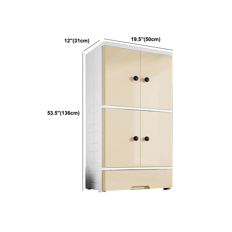 Contemporary Wardrobe Armoire Plastic Wardrobe Closet with Legs