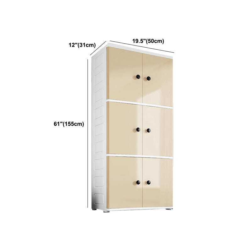 Contemporary Wardrobe Armoire Plastic Wardrobe Closet with Legs