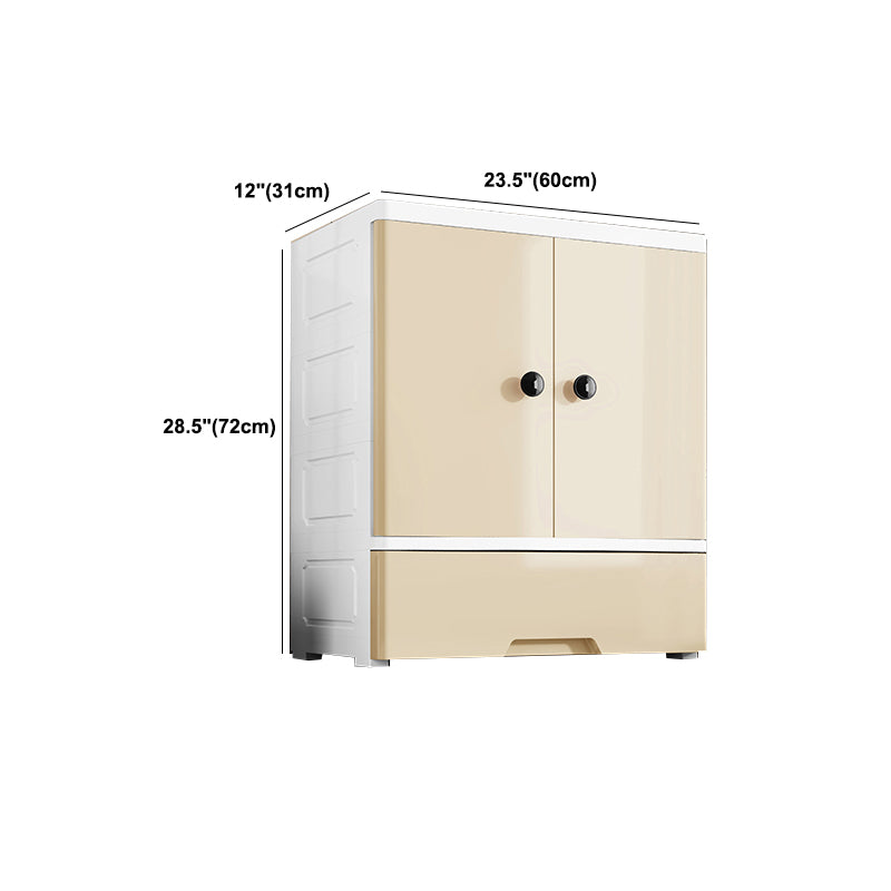 Contemporary Wardrobe Armoire Plastic Wardrobe Closet with Legs