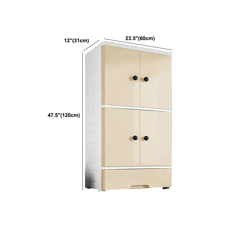 Contemporary Wardrobe Armoire Plastic Wardrobe Closet with Legs