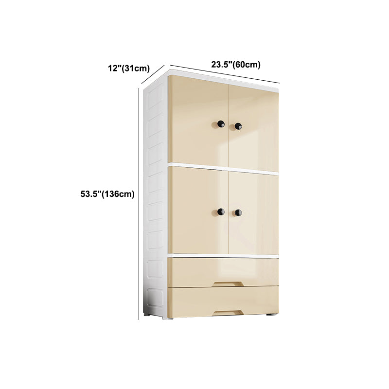 Contemporary Wardrobe Armoire Plastic Wardrobe Closet with Legs
