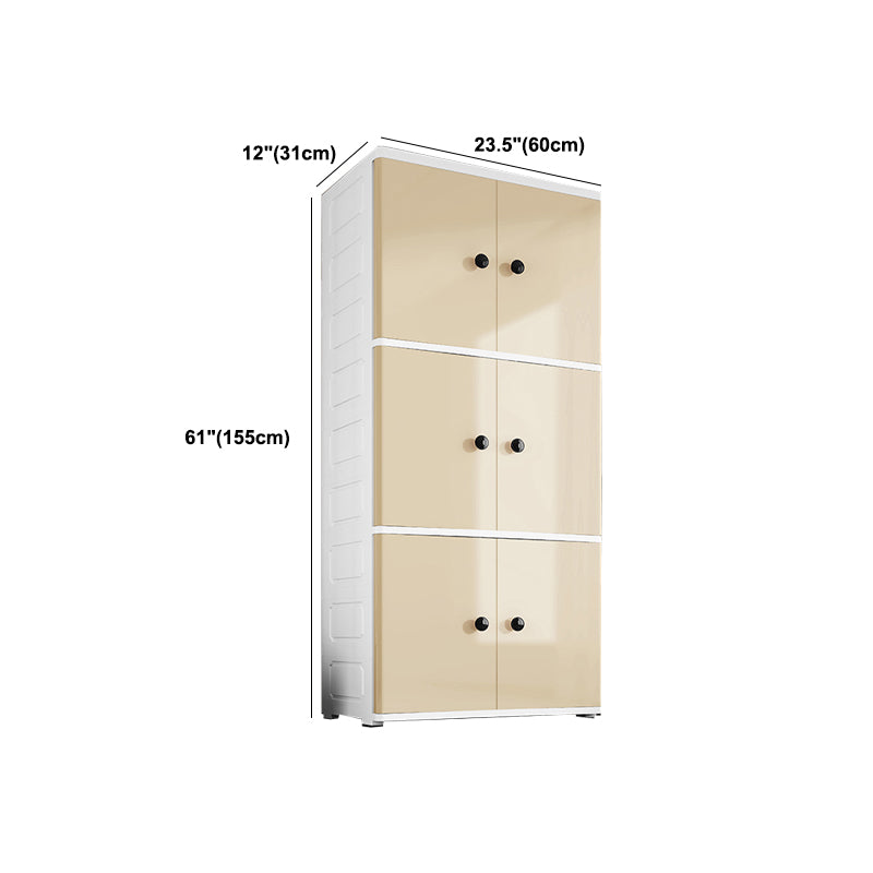 Contemporary Wardrobe Armoire Plastic Wardrobe Closet with Legs