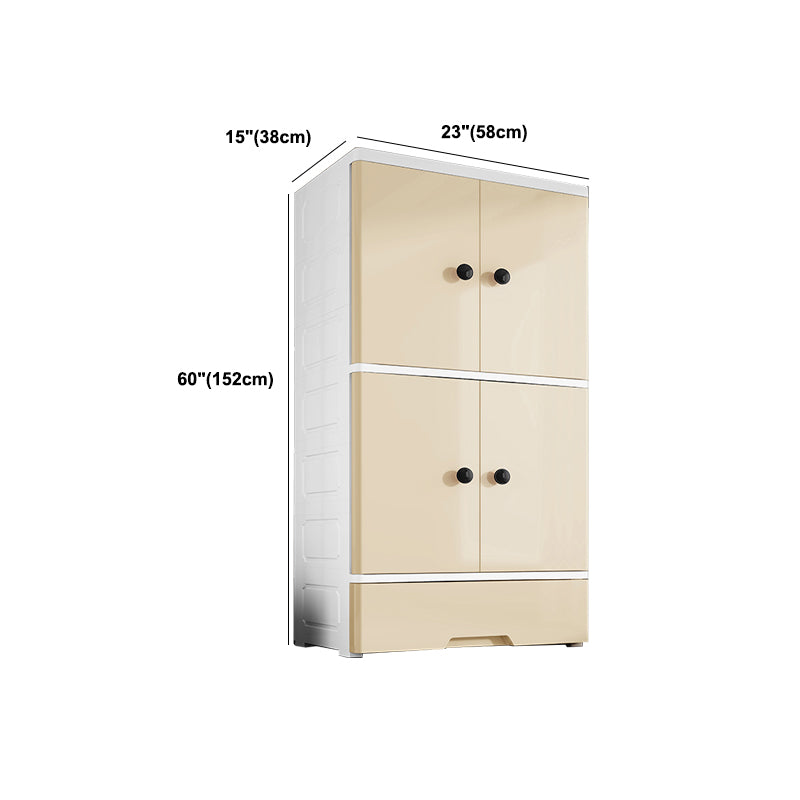 Contemporary Wardrobe Armoire Plastic Wardrobe Closet with Legs