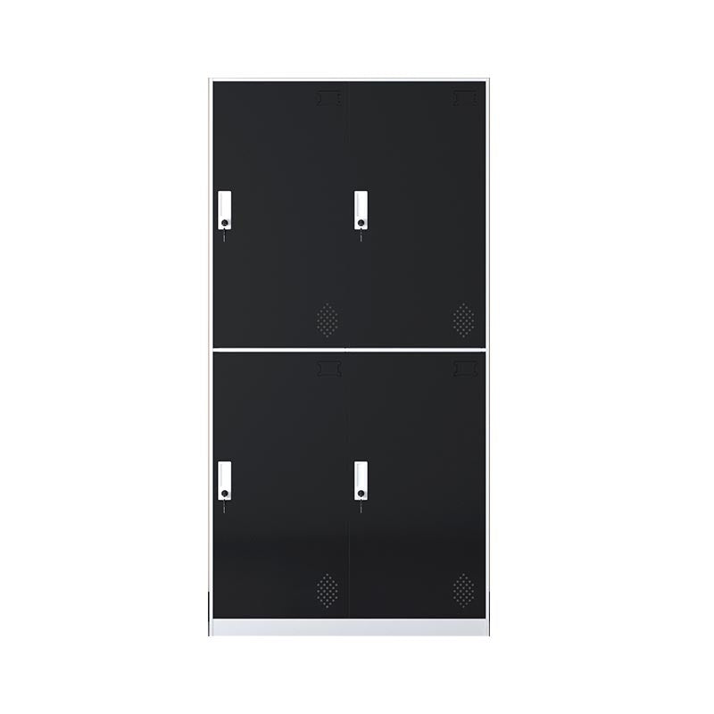 Metal Matte Finish Wardrobe with Hinged Door Modern Style Storage Cabinet
