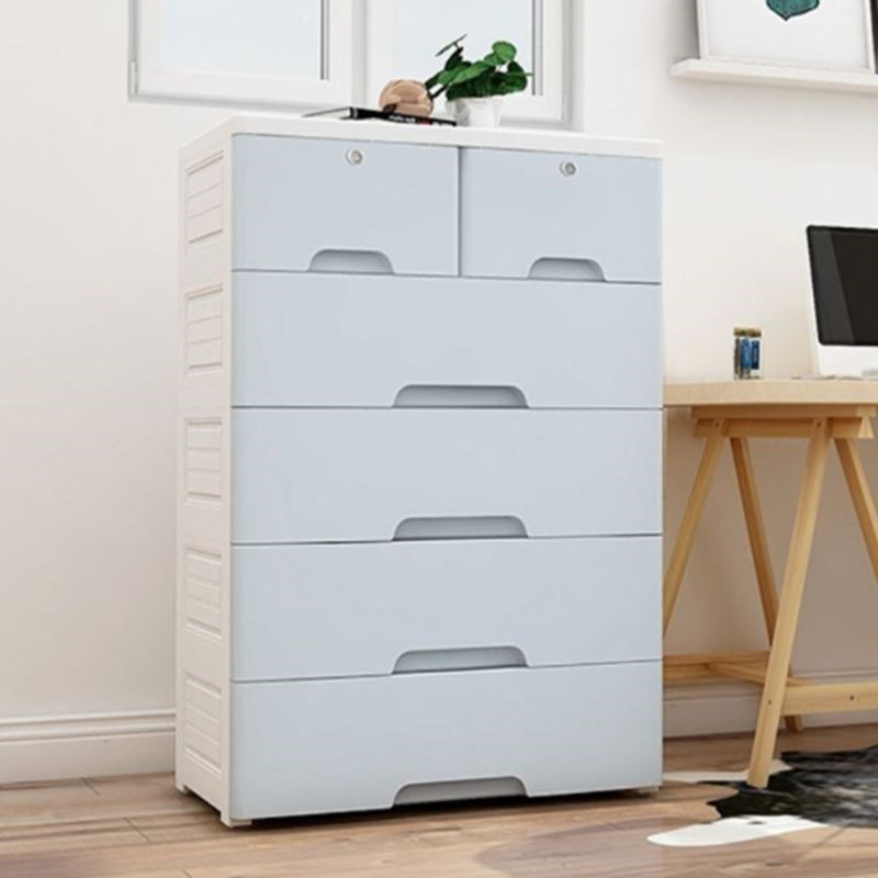 Contemporary Storage Cabinet with Legs Plastic Wardrobe Closet