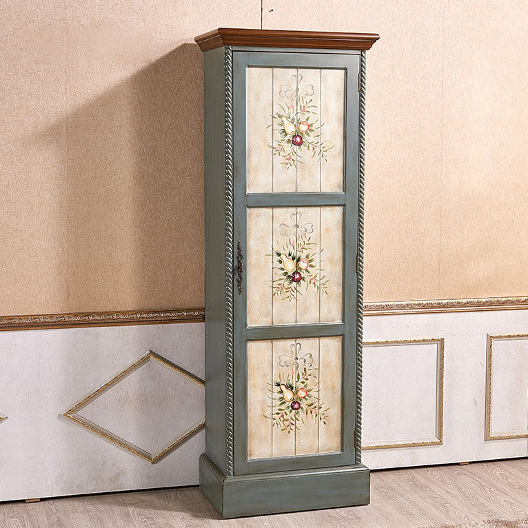 Wood Matte Finish Storage Cabinet with Hinged Door Coastal Cabinet for Home
