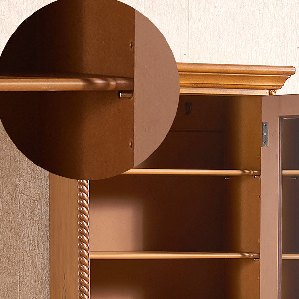 Wood Matte Finish Storage Cabinet with Hinged Door Coastal Cabinet for Home