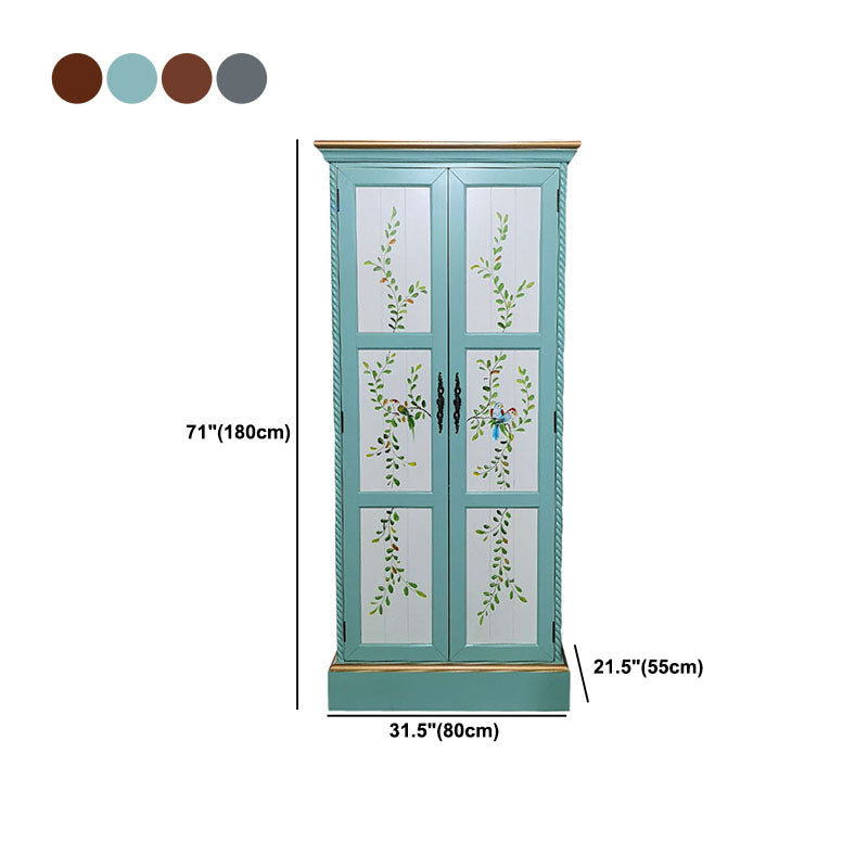 Wood Matte Finish Storage Cabinet with Hinged Door Coastal Cabinet for Home