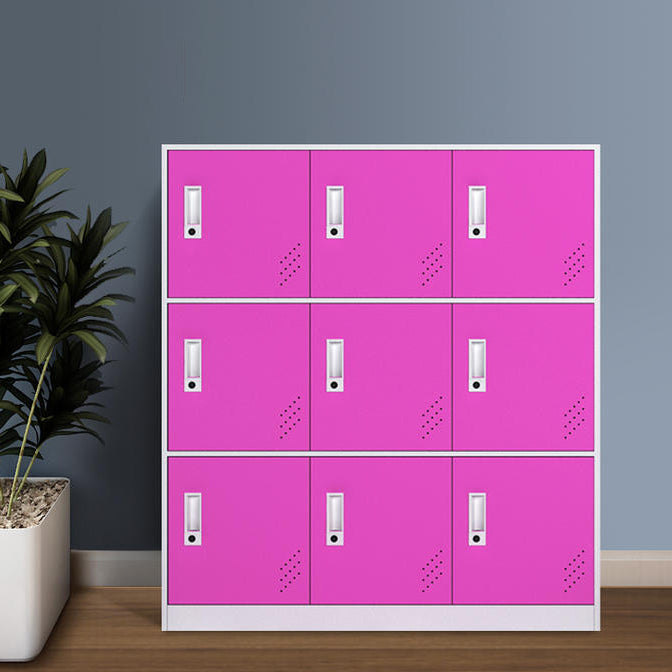 Modern Hinged Storage Cabinet Steel Non-Hanging Wardrobe Armoire