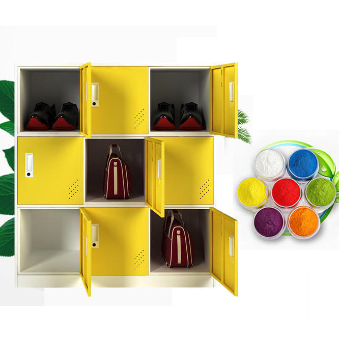 Modern Hinged Storage Cabinet Steel Non-Hanging Wardrobe Armoire