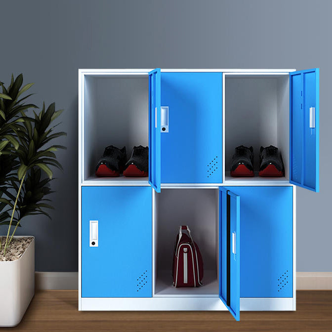 Modern Hinged Storage Cabinet Steel Non-Hanging Wardrobe Armoire